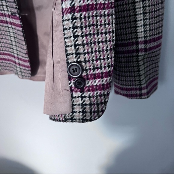 Vintage Pendleton wool plaid tan and red blazer size 6 - Picture 9 of 10